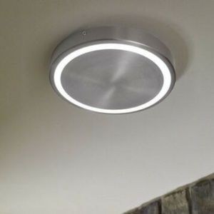 LBL Lighting Crest Satin Nickel 17 Inch LED Flush